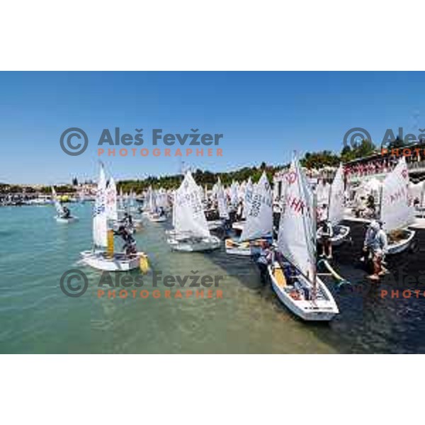 First day of sailing competition at 2025 Optimist World Championship in Portoroz, Slovenia on June 28, 2025