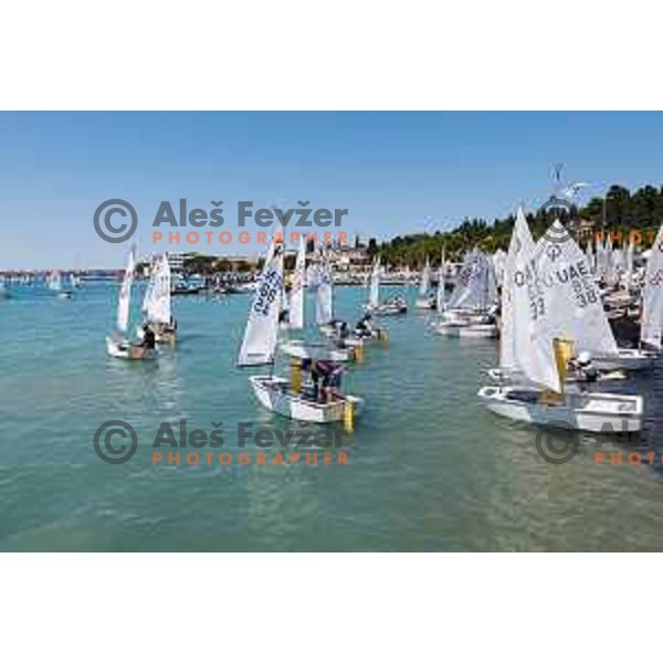 First day of sailing competition at 2025 Optimist World Championship in Portoroz, Slovenia on June 28, 2025