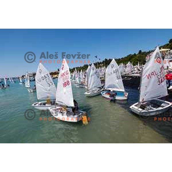 First day of sailing competition at 2025 Optimist World Championship in Portoroz, Slovenia on June 28, 2025