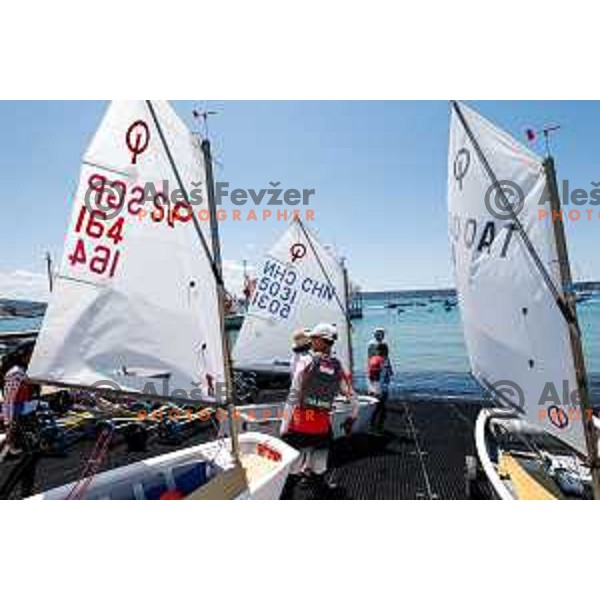 First day of sailing competition at 2025 Optimist World Championship in Portoroz, Slovenia on June 28, 2025