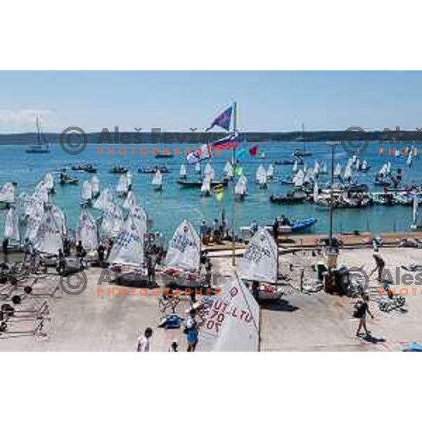 First day of sailing competition at 2025 Optimist World Championship in Portoroz, Slovenia on June 28, 2025