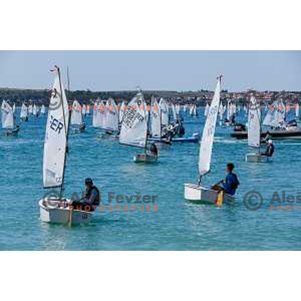First day of sailing competition at 2025 Optimist World Championship in Portoroz, Slovenia on June 28, 2025