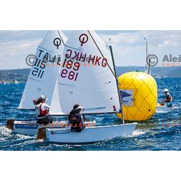 First day of sailing competition at 2025 Optimist World Championship in Portoroz, Slovenia on June 28, 2025