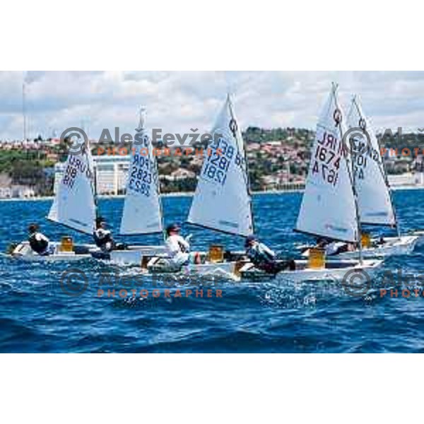 First day of sailing competition at 2025 Optimist World Championship in Portoroz, Slovenia on June 28, 2025
