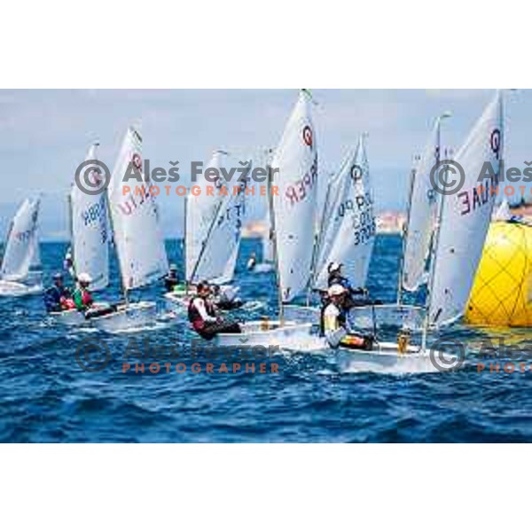 First day of sailing competition at 2025 Optimist World Championship in Portoroz, Slovenia on June 28, 2025