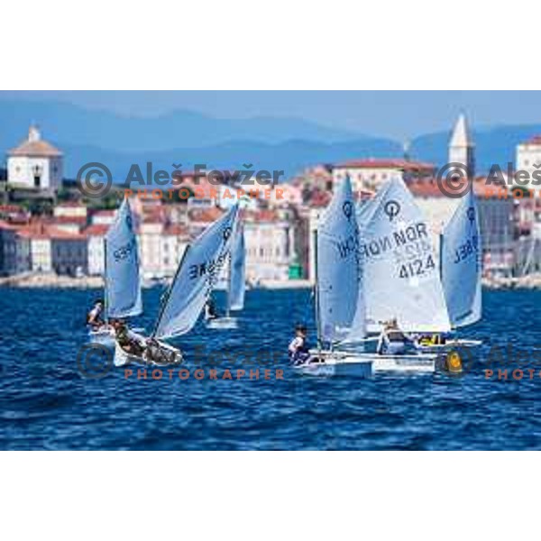 First day of sailing competition at 2025 Optimist World Championship in Portoroz, Slovenia on June 28, 2025