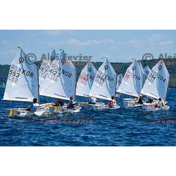 First day of sailing competition at 2025 Optimist World Championship in Portoroz, Slovenia on June 28, 2025