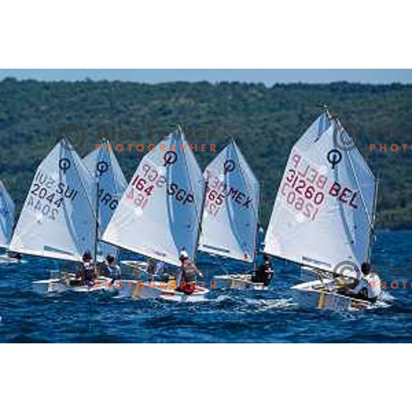 First day of sailing competition at 2025 Optimist World Championship in Portoroz, Slovenia on June 28, 2025