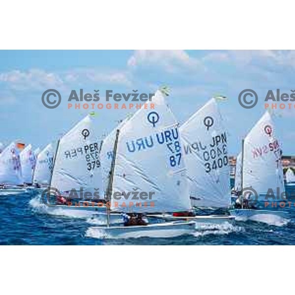 First day of sailing competition at 2025 Optimist World Championship in Portoroz, Slovenia on June 28, 2025