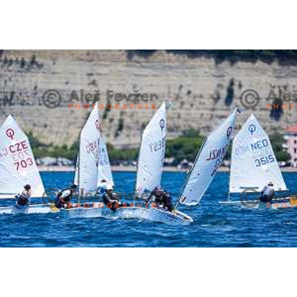 First day of sailing competition at 2025 Optimist World Championship in Portoroz, Slovenia on June 28, 2025