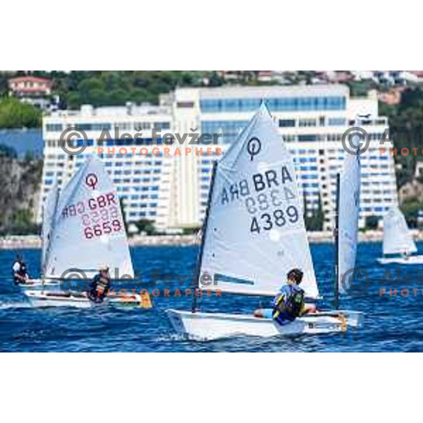 First day of sailing competition at 2025 Optimist World Championship in Portoroz, Slovenia on June 28, 2025