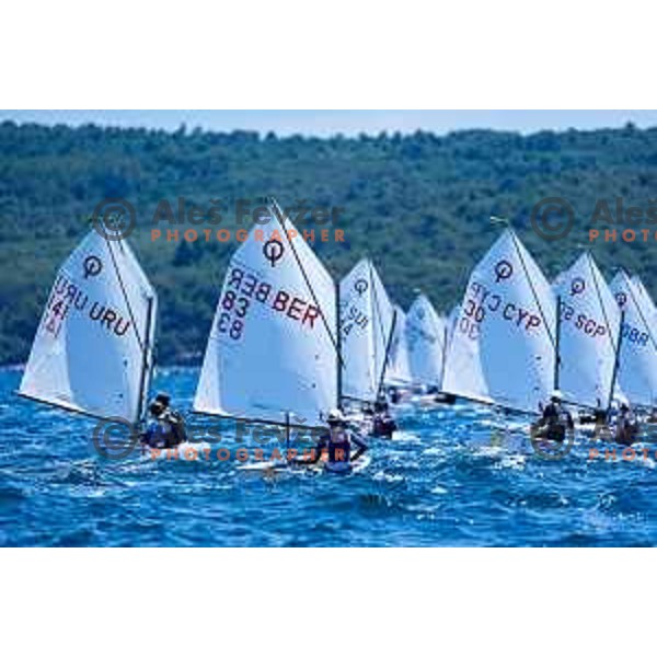 First day of sailing competition at 2025 Optimist World Championship in Portoroz, Slovenia on June 28, 2025