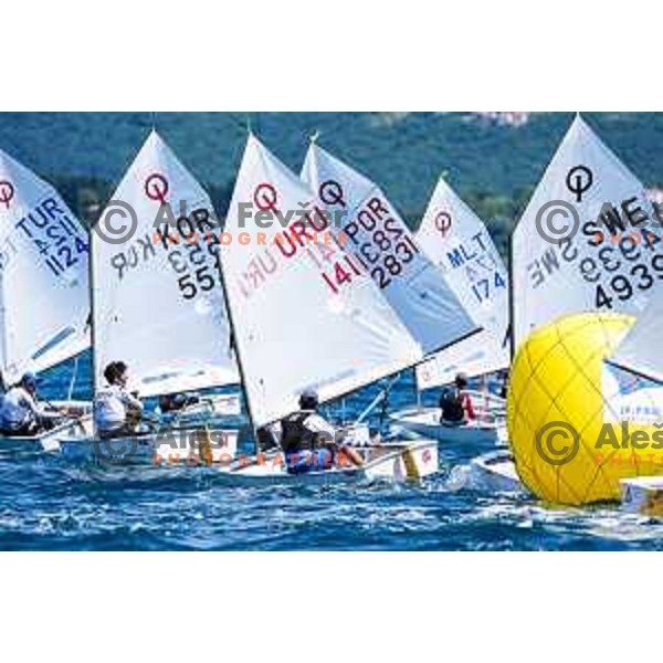 First day of sailing competition at 2025 Optimist World Championship in Portoroz, Slovenia on June 28, 2025
