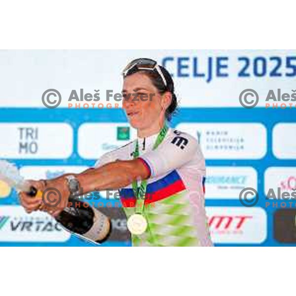 Eugenija Bujak during Slovenian Cycling Championships 2025 in Celje, Slovenia on June 29, 2025.