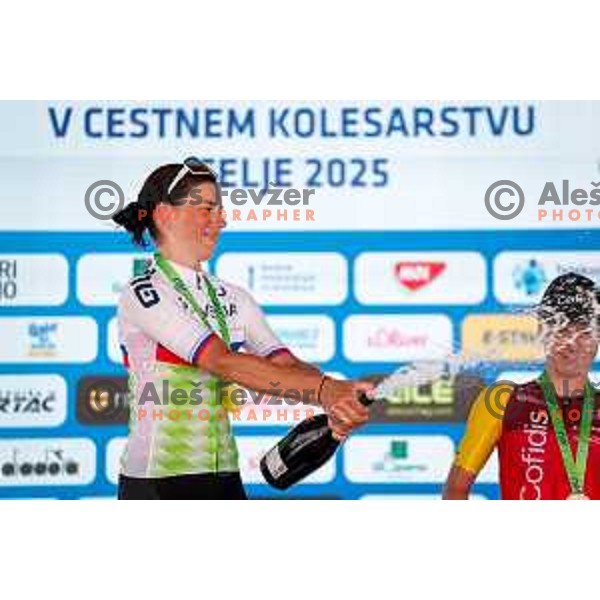 Eugenija Bujak during Slovenian Cycling Championships 2025 in Celje, Slovenia on June 29, 2025.