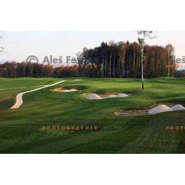 Otocec golf course, Slovenia. Building of second nine holes, which due to be opened in 2009. Photos are taken 14.10.2008 