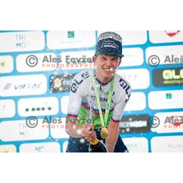 Jakob Omrzel during Slovenian Cycling Championships 2025 in Celje, Slovenia on June 29, 2025.