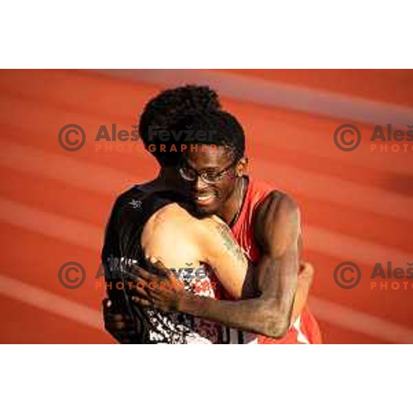 Endiorass Kingley celebrates triple jump victory during Day 2 of European Athletics Team Championship 2025 2nd Division in Stadium Poljane, Maribor, Slovenia on June 29, 2025. Photo: Jure Banfi