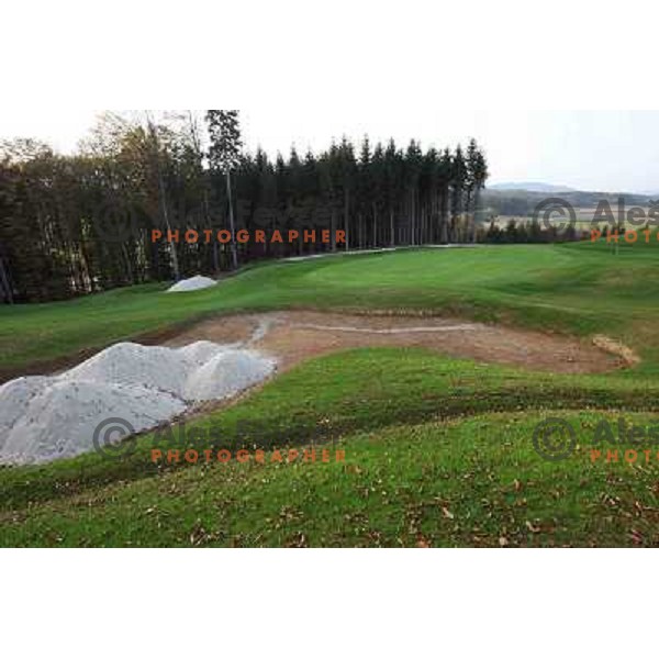 Otocec golf course, Slovenia. Building of second nine holes, which due to be opened in 2009. Photos are taken 14.10.2008 