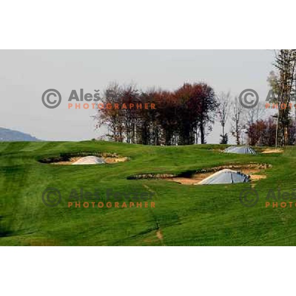 Otocec golf course, Slovenia. Building of second nine holes, which due to be opened in 2009. Photos are taken 14.10.2008 