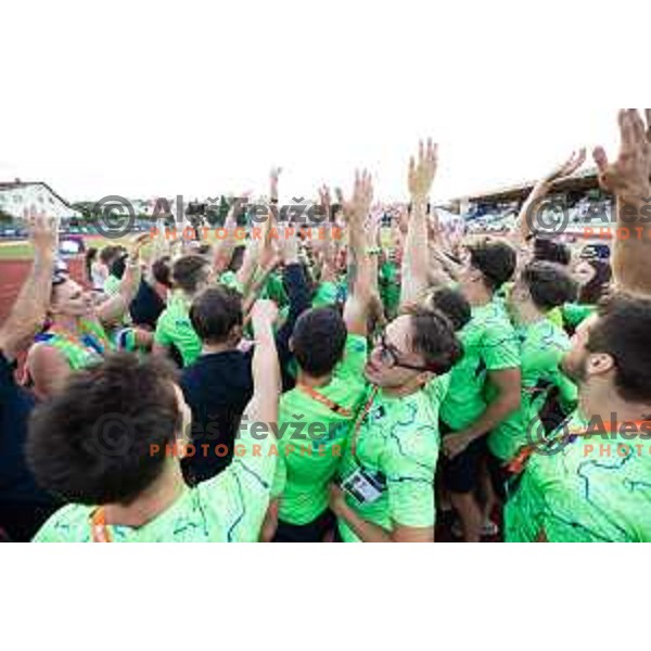 celebrating after Day 2 of European Athletics Team Championship 2025 2nd Division in Stadium Poljane, Maribor, Slovenia on June 29, 2025. Photo: Jure Banfi