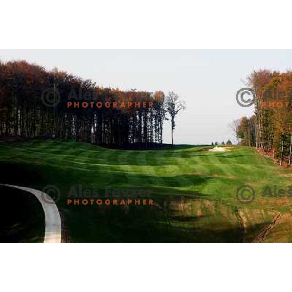 Otocec golf course, Slovenia. Building of second nine holes, which due to be opened in 2009. Photos are taken 14.10.2008 