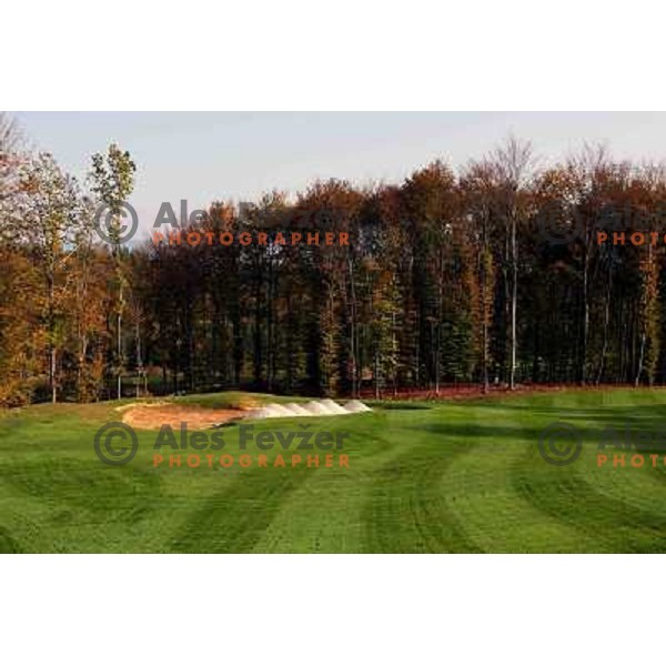 Otocec golf course, Slovenia. Building of second nine holes, which due to be opened in 2009. Photos are taken 14.10.2008 