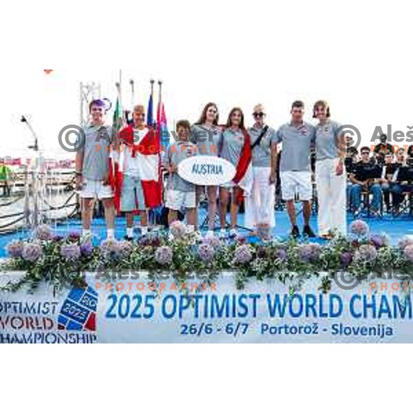 Opening Ceremony of 2025 Optimist World Championship in Portoroz, Slovenia on June 27, 2025