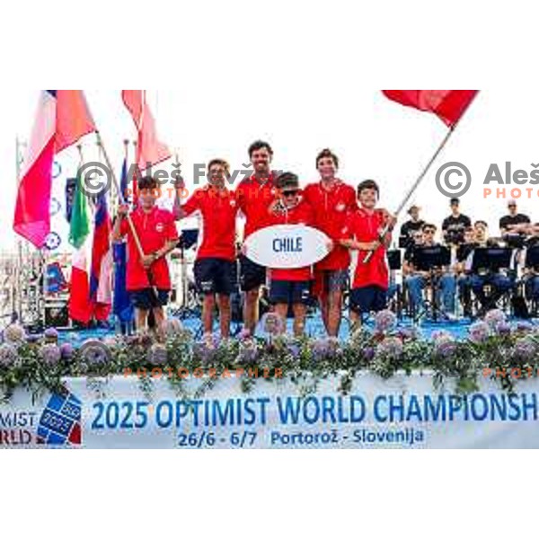 Opening Ceremony of 2025 Optimist World Championship in Portoroz, Slovenia on June 27, 2025