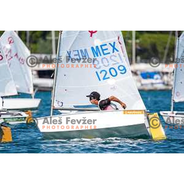 Team race qualifying sailing competition at 2025 Optimist World Championship in Portoroz, Slovenia on July 1, 2025