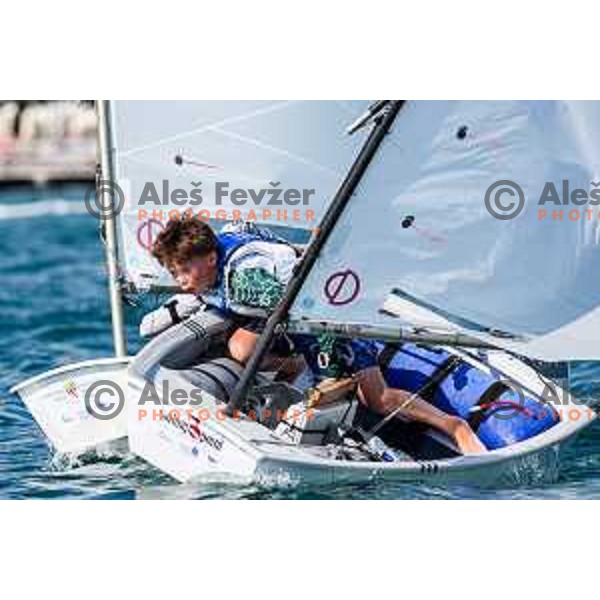 Team race qualifying sailing competition at 2025 Optimist World Championship in Portoroz, Slovenia on July 1, 2025