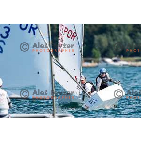 Team race qualifying sailing competition at 2025 Optimist World Championship in Portoroz, Slovenia on July 1, 2025