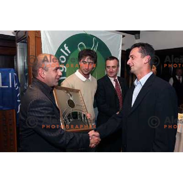 Otocec golf course received "Best Slovenian golf course 2008" award at official presentation at Otocec Castle 17.10.2008 