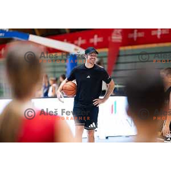 Goran Dragic summer camp for children in Dvorana Tri Lilije, Lasko, Slovenia on July 2, 2025. Photo: Jure Banfi