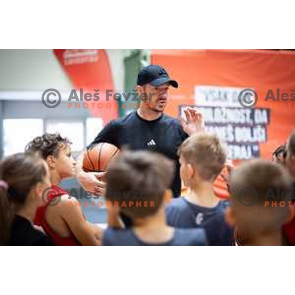 Goran Dragic summer camp for children in Dvorana Tri Lilije, Lasko, Slovenia on July 2, 2025. Photo: Jure Banfi