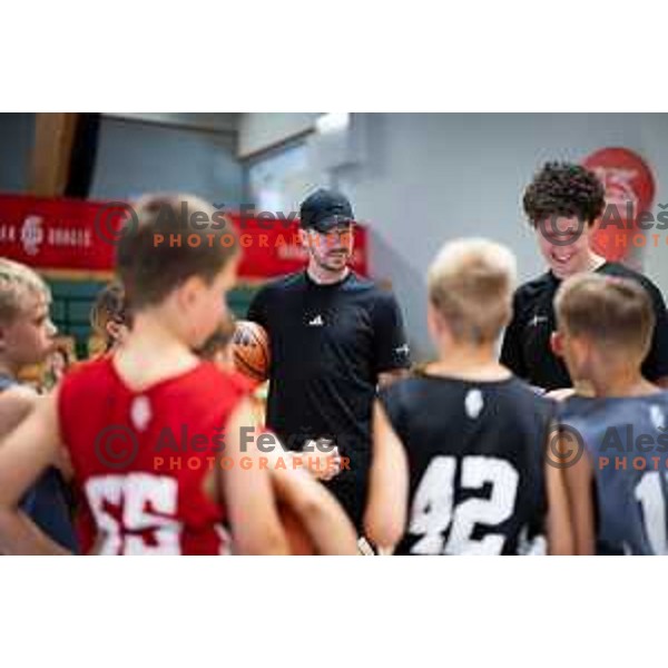 Goran Dragic summer camp for children in Dvorana Tri Lilije, Lasko, Slovenia on July 2, 2025. Photo: Jure Banfi