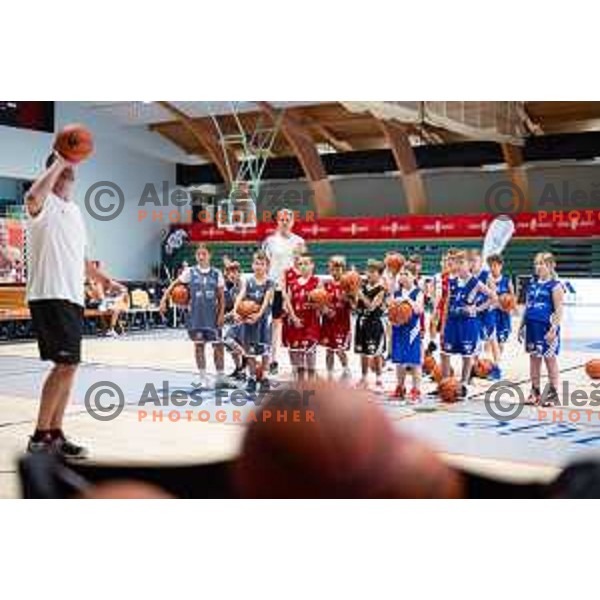 Goran Dragic summer camp for children in Dvorana Tri Lilije, Lasko, Slovenia on July 2, 2025. Photo: Jure Banfi