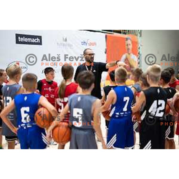 Goran Dragic summer camp for children in Dvorana Tri Lilije, Lasko, Slovenia on July 2, 2025. Photo: Jure Banfi