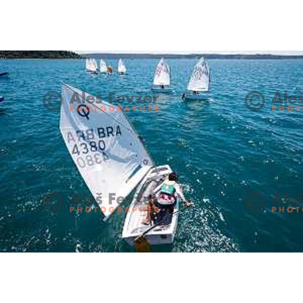 Team Race Final sailing competition at 2025 Optimist World Championship in Portoroz, Slovenia on July 2, 2025
