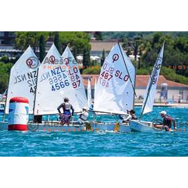 Team Race Final sailing competition at 2025 Optimist World Championship in Portoroz, Slovenia on July 2, 2025