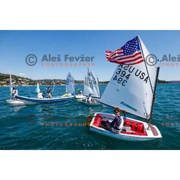 Team Race Final sailing competition at 2025 Optimist World Championship in Portoroz, Slovenia on July 2, 2025