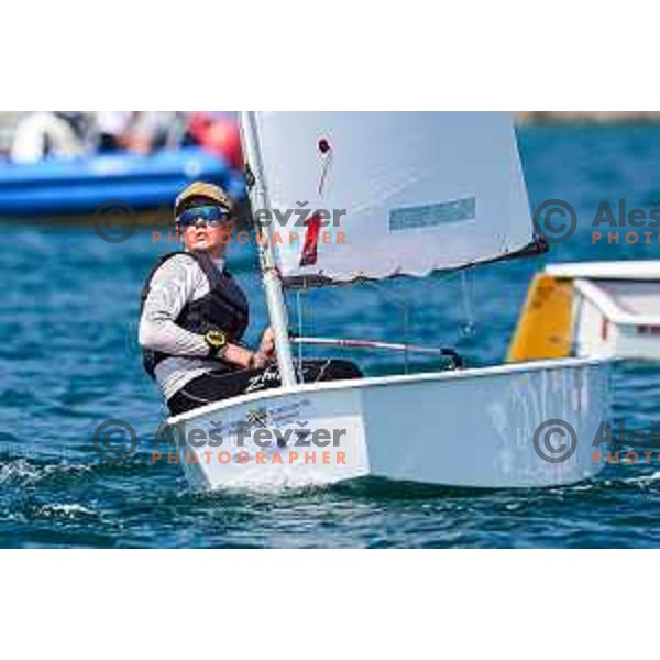 Team Race Qualifying sailing competition at 2025 Optimist World Championship in Portoroz, Slovenia on July 1, 2025