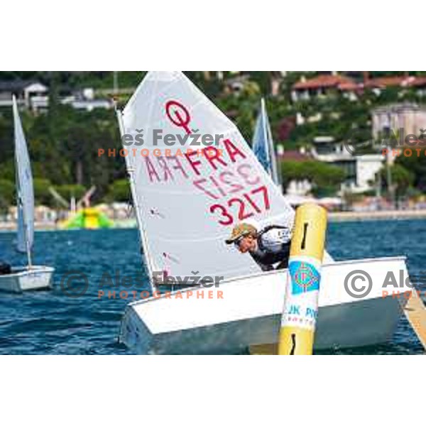 Team Race Qualifying sailing competition at 2025 Optimist World Championship in Portoroz, Slovenia on July 1, 2025