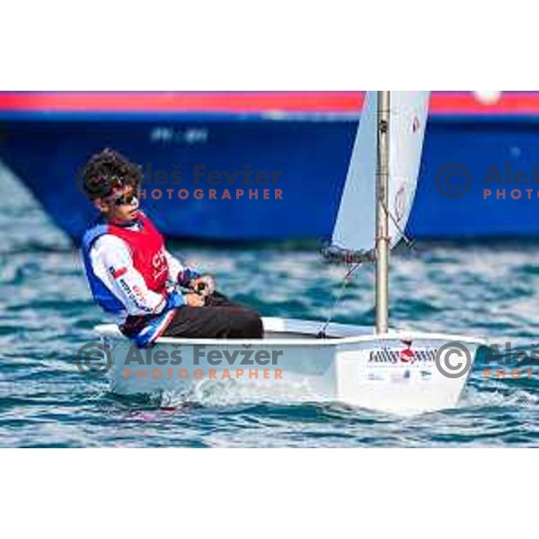 Team Race Qualifying sailing competition at 2025 Optimist World Championship in Portoroz, Slovenia on July 1, 2025