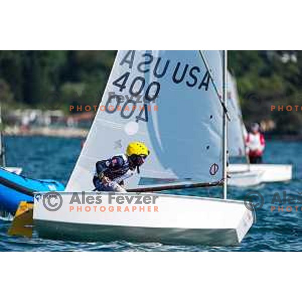 Team Race Qualifying sailing competition at 2025 Optimist World Championship in Portoroz, Slovenia on July 1, 2025