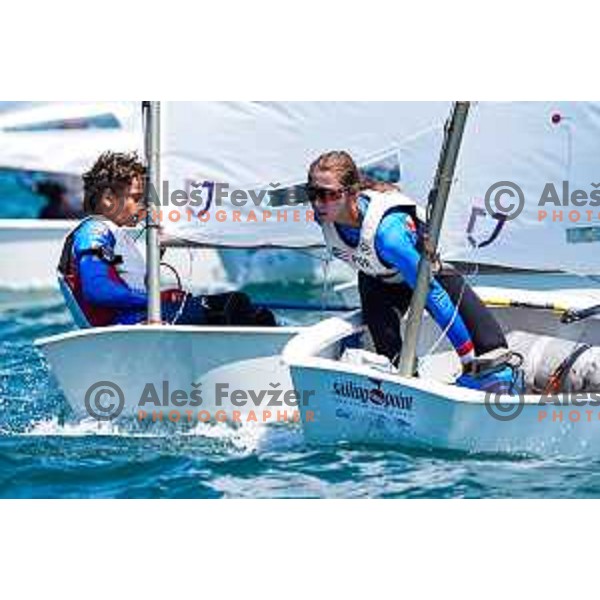 Team Race Final sailing competition at 2025 Optimist World Championship in Portoroz, Slovenia on July 2, 2025