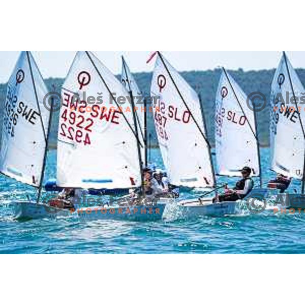 Team Race Final sailing competition at 2025 Optimist World Championship in Portoroz, Slovenia on July 2, 2025