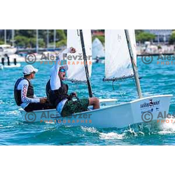 Team Race Final sailing competition at 2025 Optimist World Championship in Portoroz, Slovenia on July 2, 2025