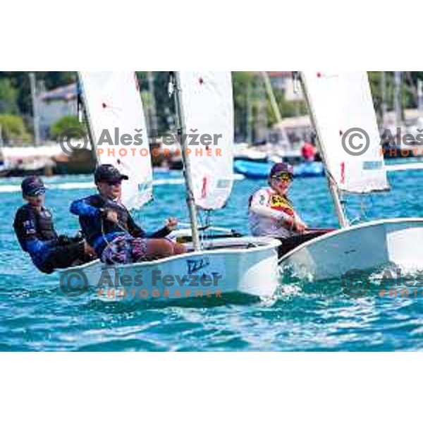 Team Race Final sailing competition at 2025 Optimist World Championship in Portoroz, Slovenia on July 2, 2025