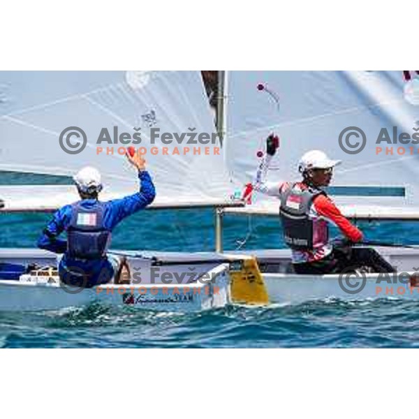 Team Race Final sailing competition at 2025 Optimist World Championship in Portoroz, Slovenia on July 2, 2025